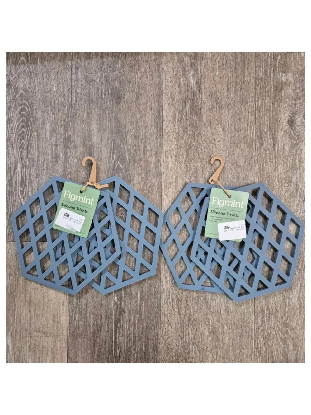 Figmint Blue Silicone Trivets Kitchen Tools One Size